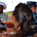 Service members get close and personal with NFL players