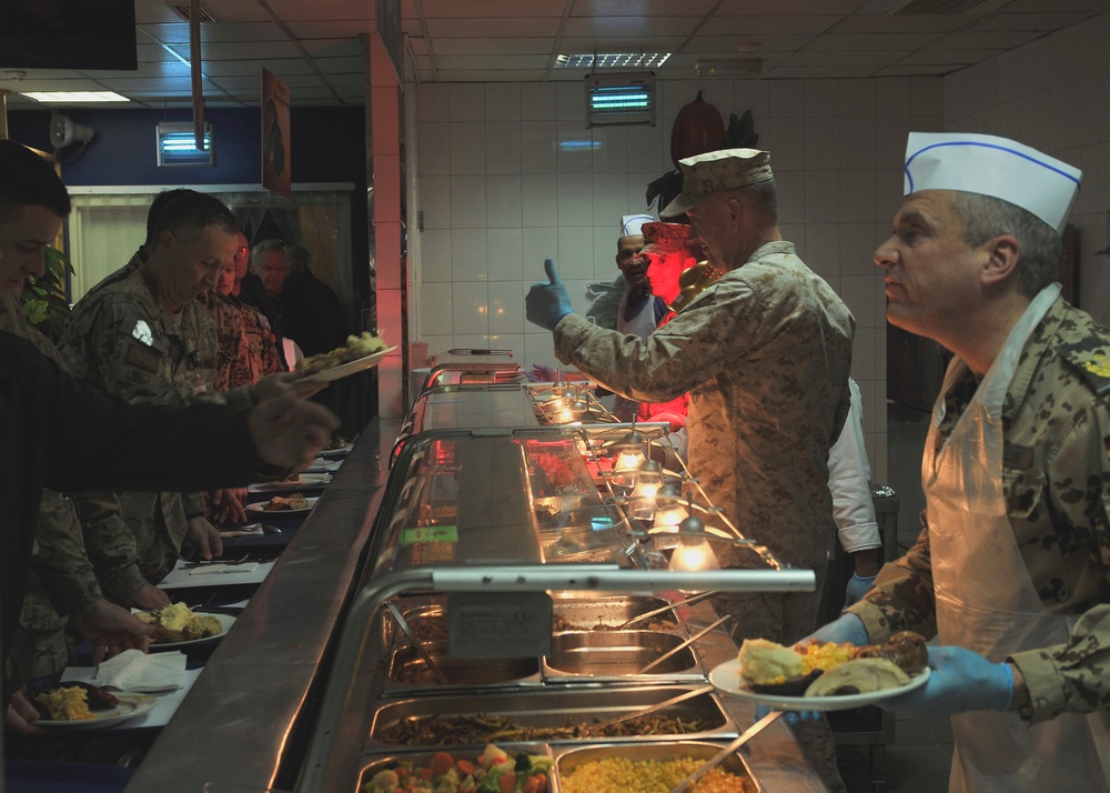 Thanksgiving dinner at ISAF HQ