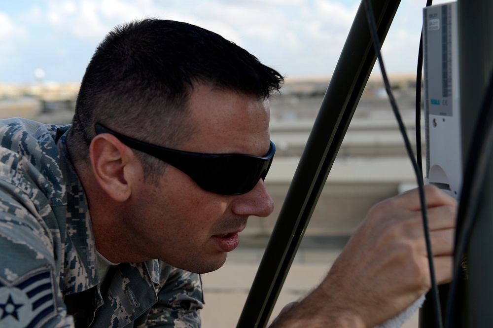 386th EOSS and Doppler forecast the weather