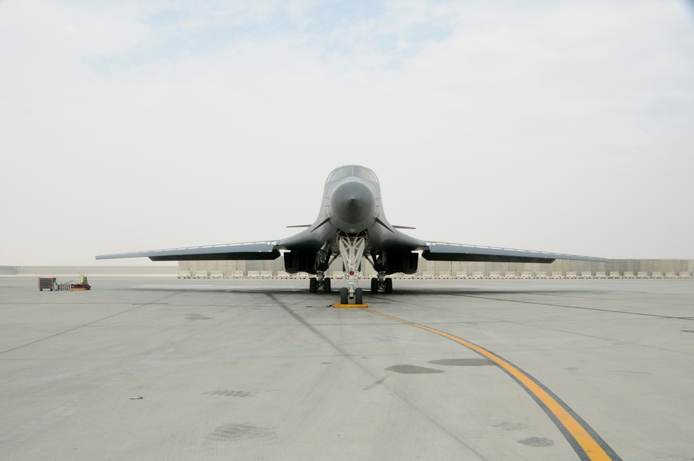 B-1B provides combat air support