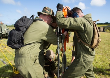 Marines install arresting gear for Forager Fury II