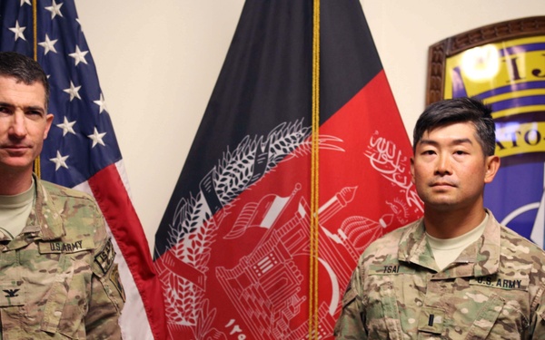 Promotion ceremony for Det. 76 OIC Capt.  Yau-liong Tsai