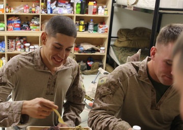 3/7 Marines bond during Thanksgiving