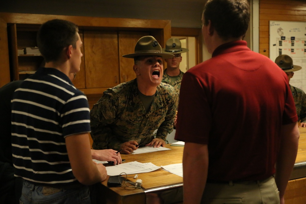 Photo Gallery: Marine recruits begin journey to title on Parris Island footprints
