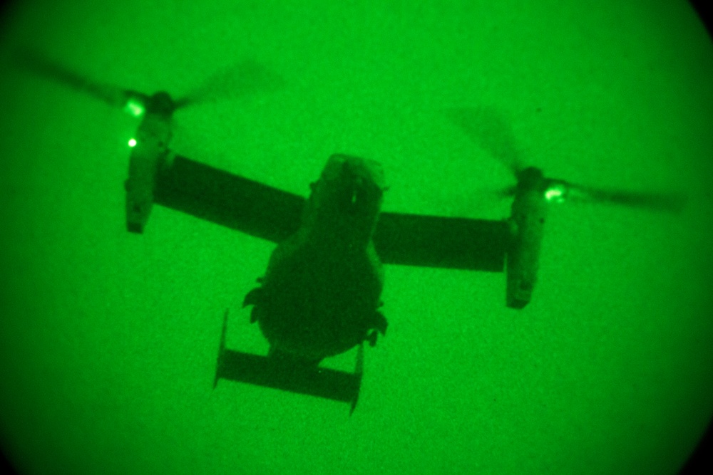 U.S. Marines conduct night raid operations training