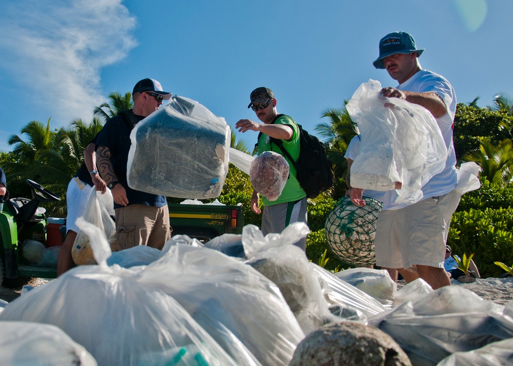 Beach cleanup at Barton Point