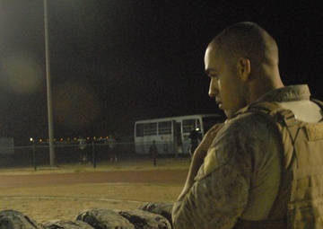 Soldiers at Camp Arifjan wrestle with Marine Corps style combatives