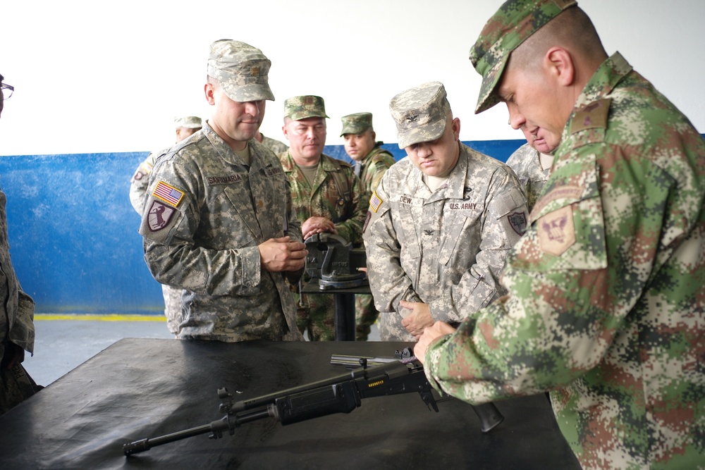 South Carolina National Guard team visits Colombian army's main logistic facility