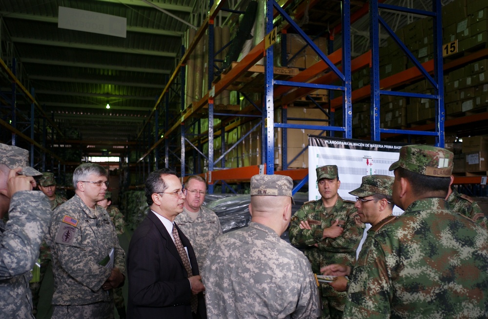 South Carolina National Guard team visits Colombian army's main logistic facility