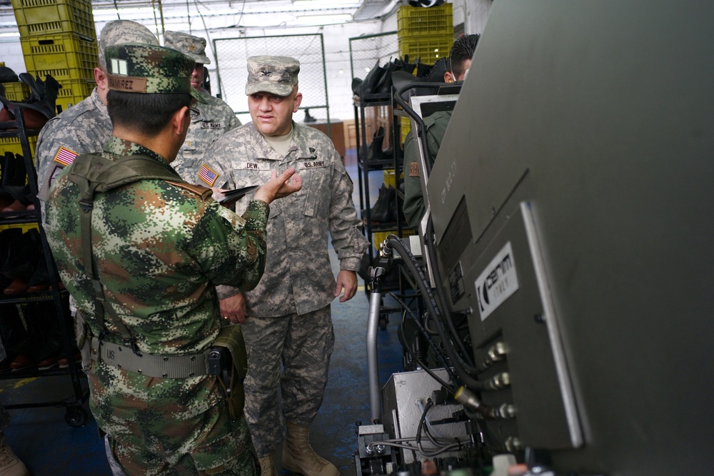 South Carolina National Guard team visits Colombian army's main logistic facility