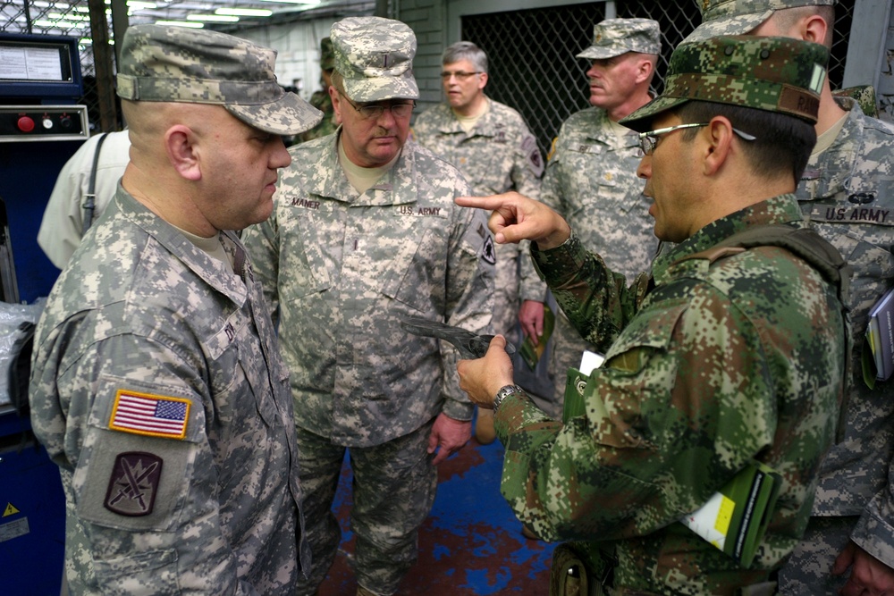 South Carolina National Guard team visits Colombian army's main logistic facility