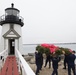 USCG Station Brant Point hangs holiday wreath