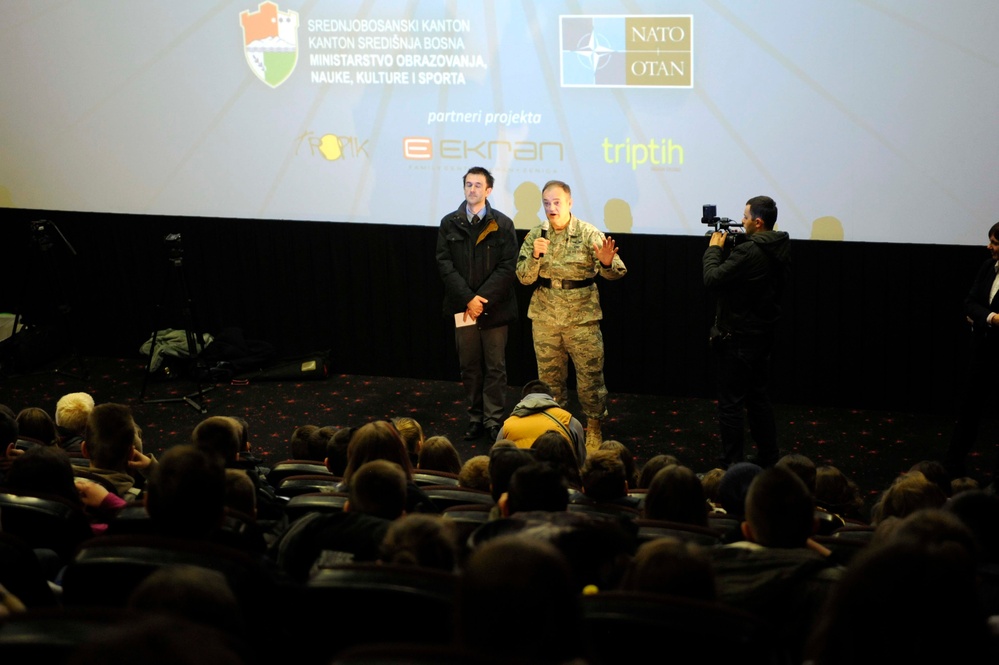NATO COM Police Cinema visit