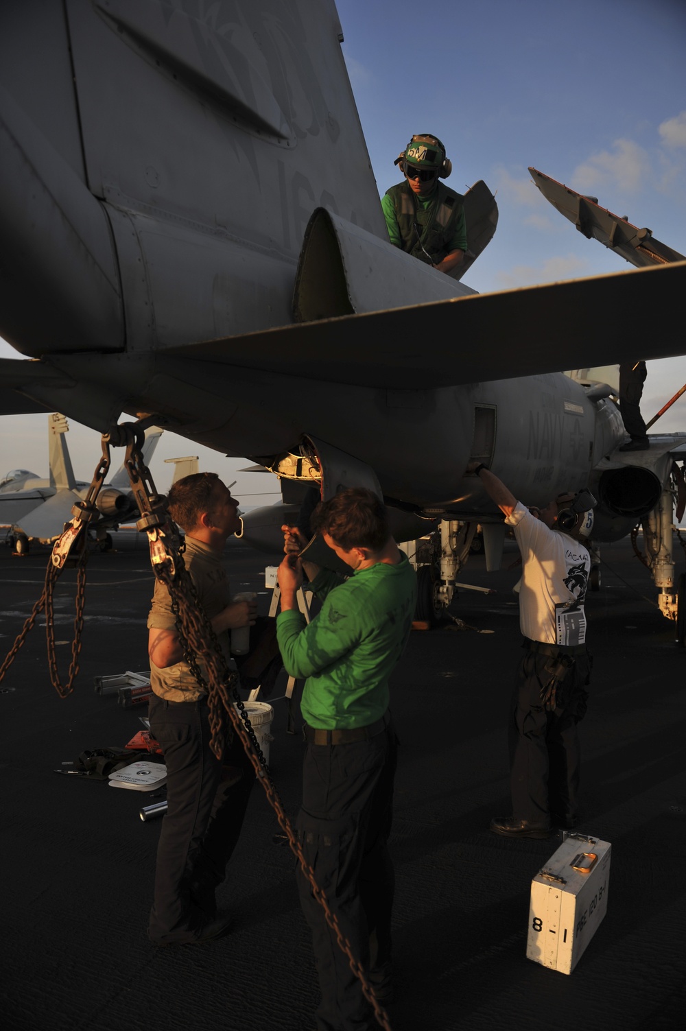 Nimitz flight deck action