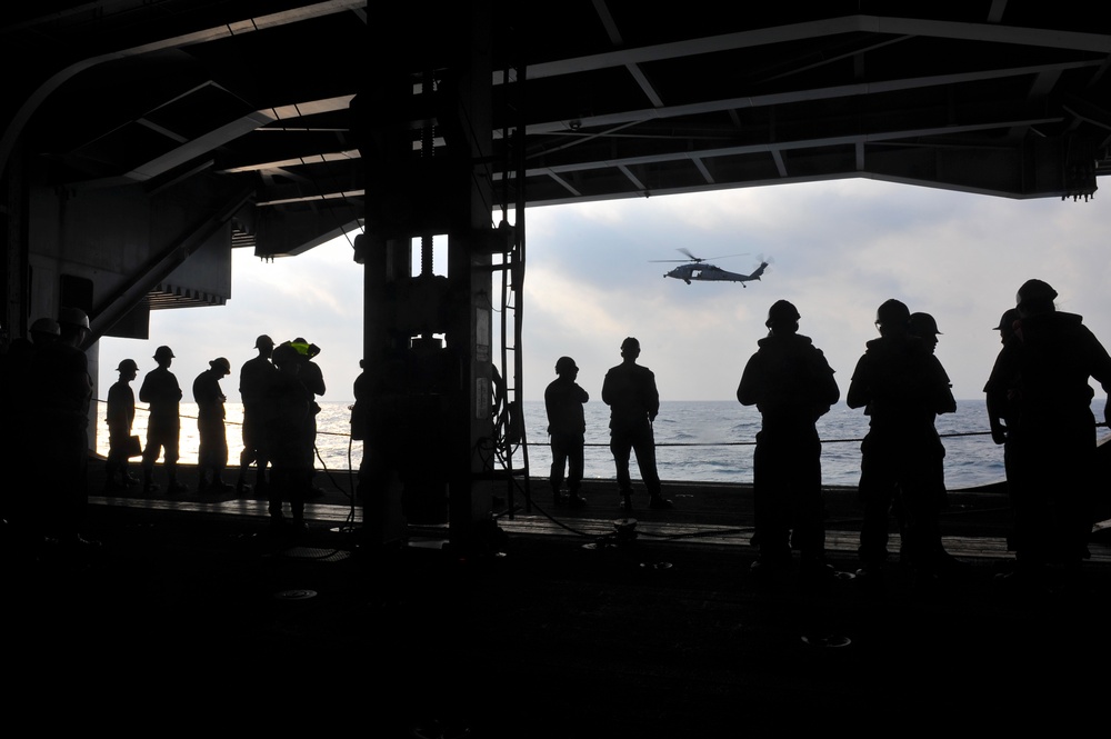 Nimitz flight deck action