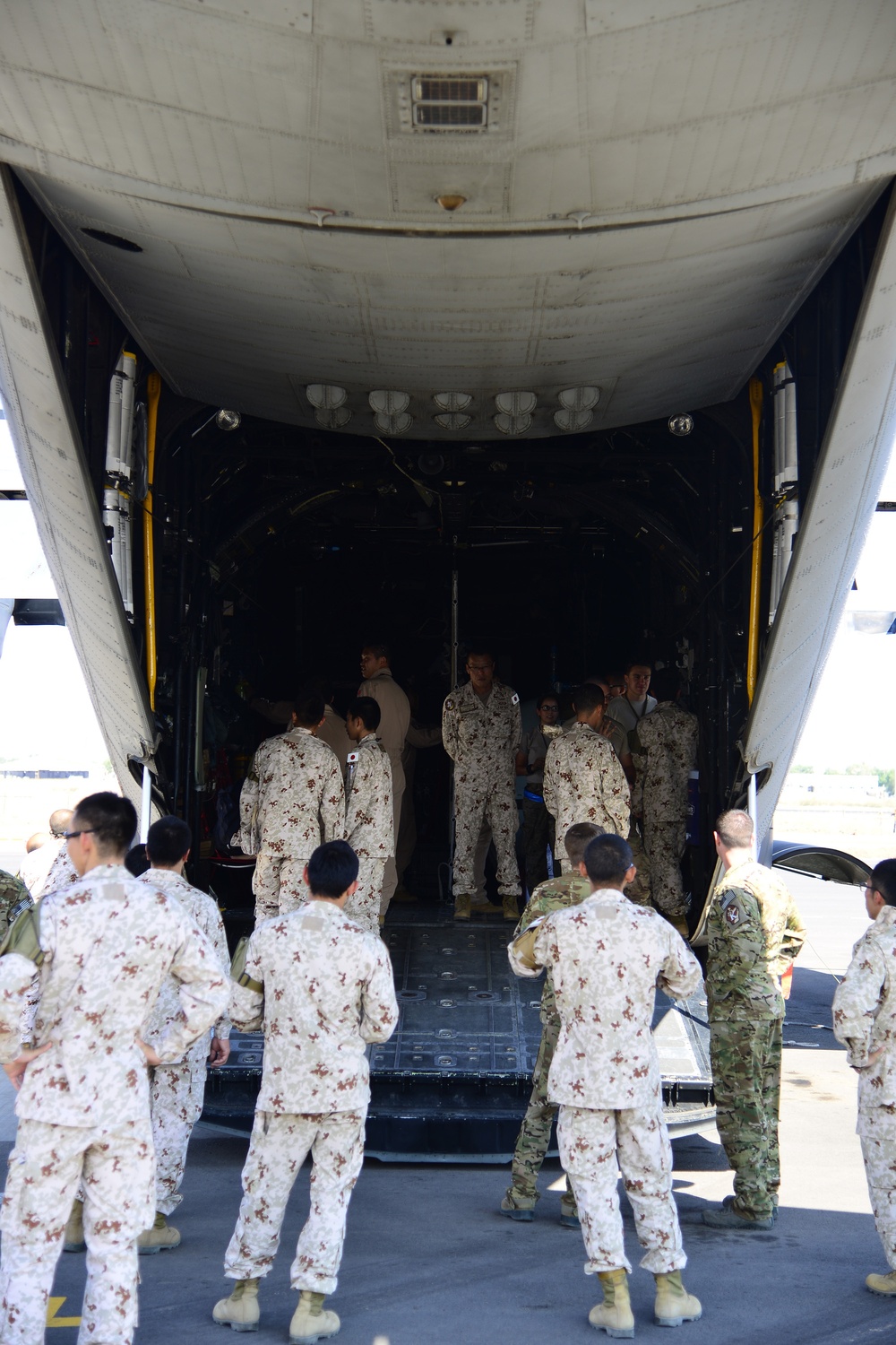 US airmen provide tour for Japan Self Defense Forces in Djibouti