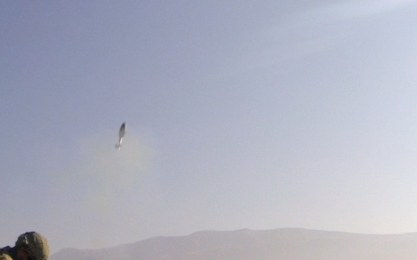 60mm round in flight