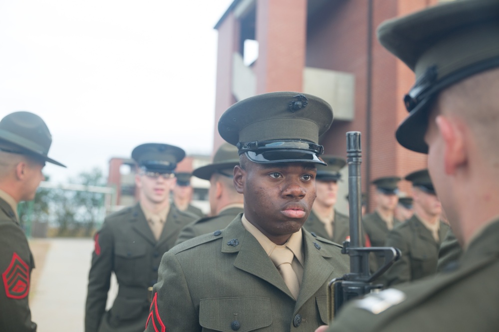 Photo Gallery: Corps' newest Marines pass last inspection before graduation on Parris Island