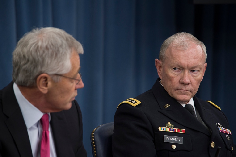 Hagel, Dempsey hold press conference