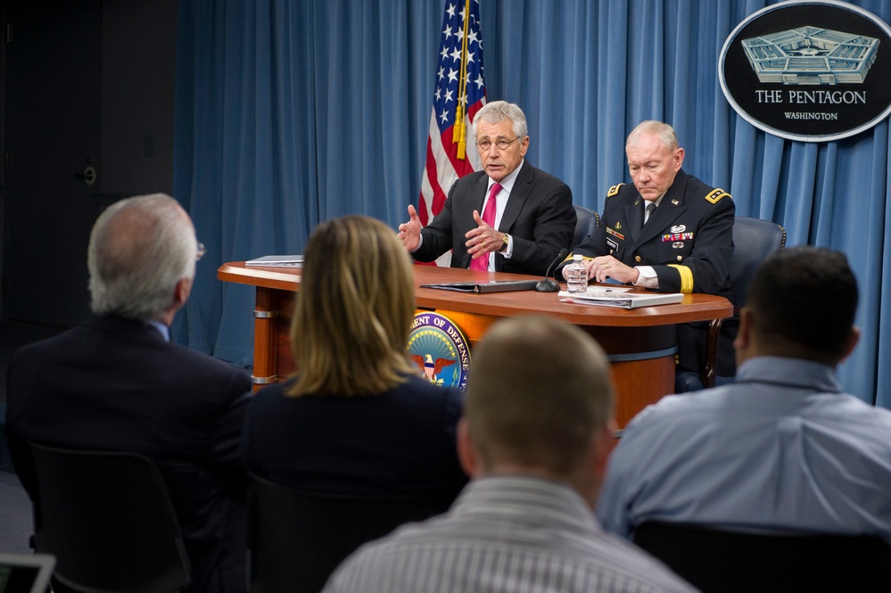 Hagel, Dempsey hold press conference