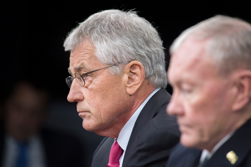 Hagel, Dempsey hold press conference