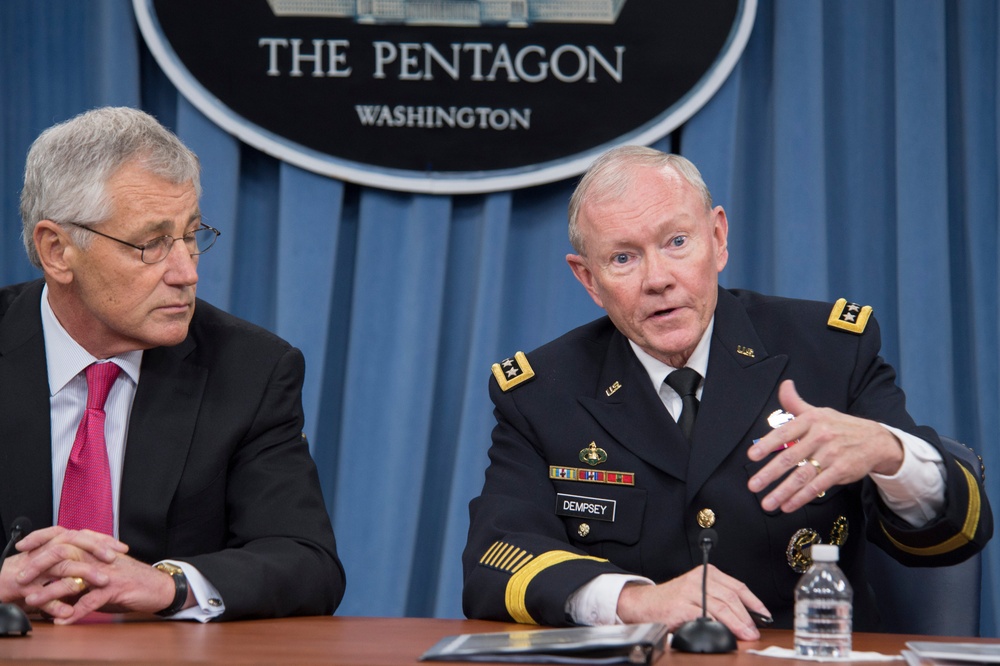 Hagel, Dempsey hold press conference