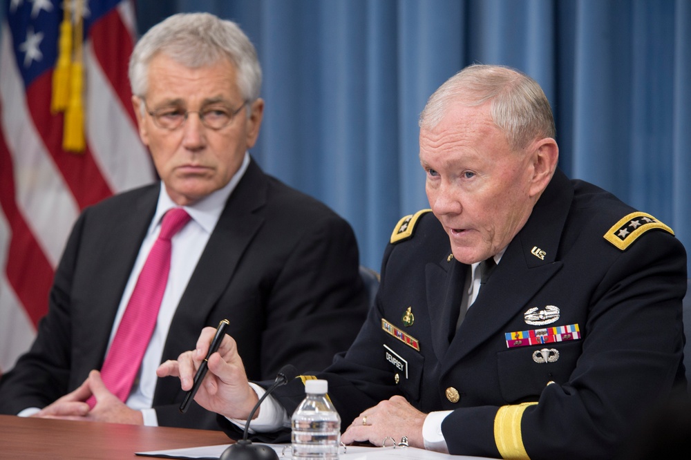 Hagel, Dempsey hold press conference