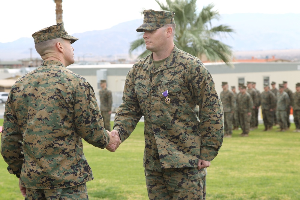 'Magnificent Seventh' Marine awarded Purple Heart