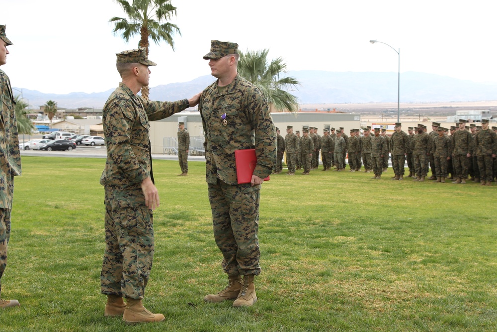 'Magnificent Seventh' Marine awarded Purple Heart
