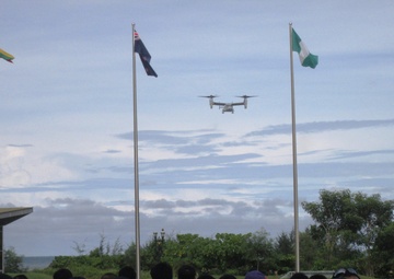 U.S. Marine MV-22B Osprey displays capabilities at BRIDEX13 in Brunei