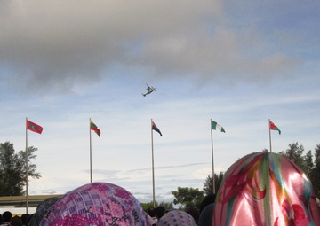 U.S. Marine MV-22B Osprey displays capabilities at BRIDEX13 in Brunei