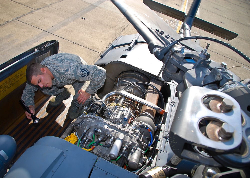 Engine troop: Tech. Sgt. Dominguez