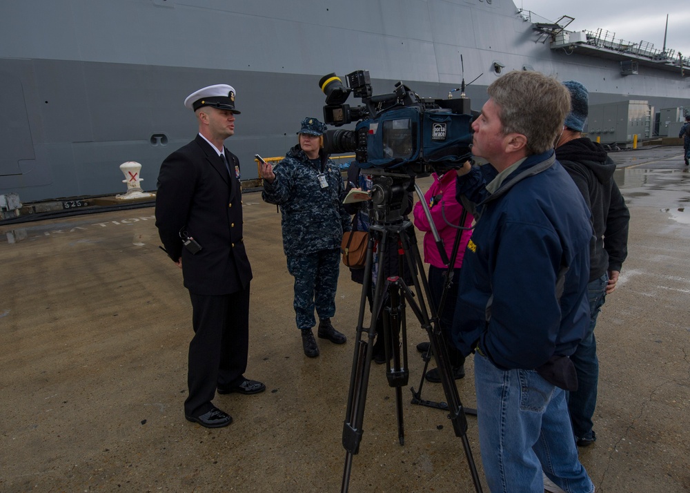 USS New York transfer