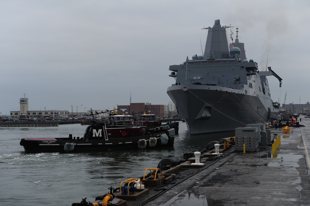 USS New York transfer