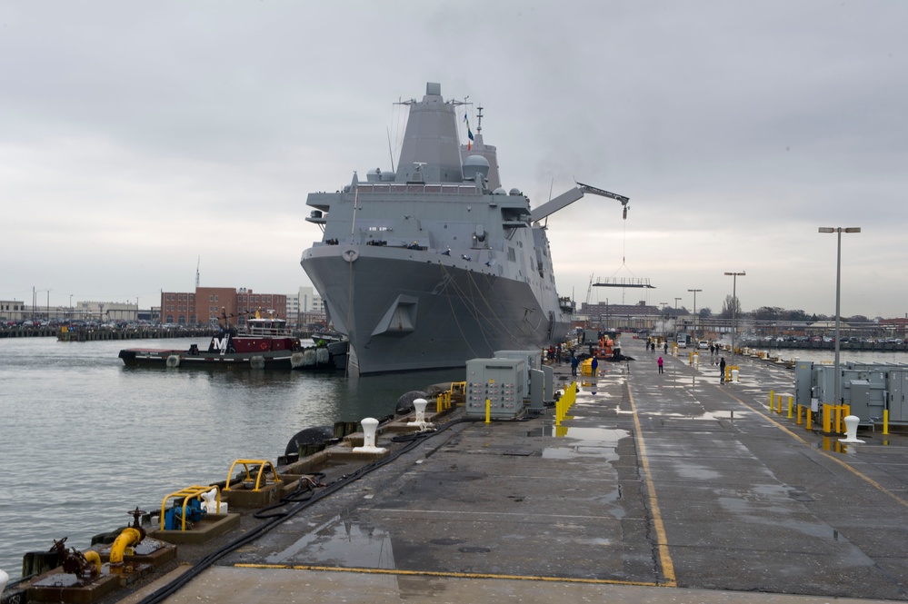 USS New York transfer