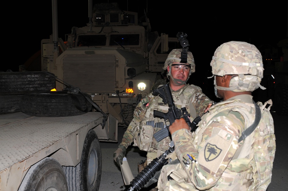 489th Engineer Battalion preps for convoy in Afghanistan