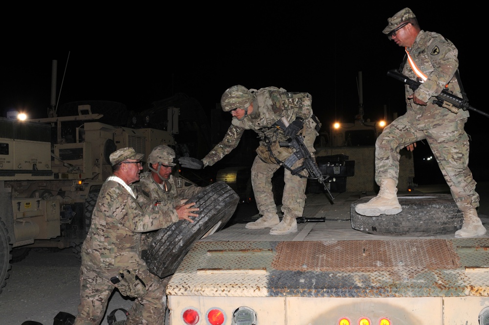 489th Engineer Battalion preps for convoy in Afghanistan