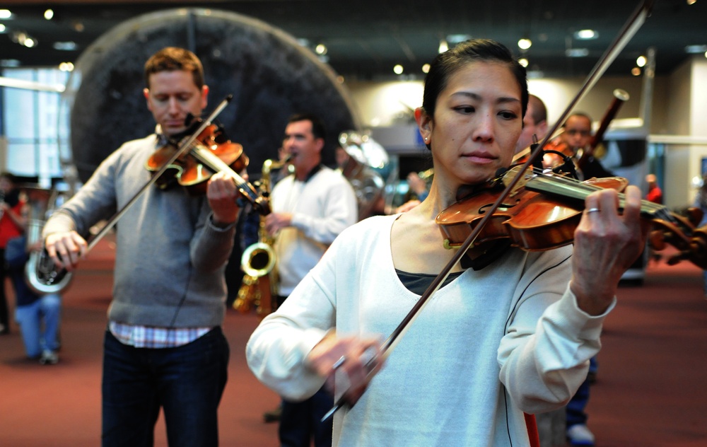 USAF Band flash mobs museum