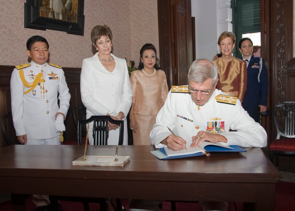 PACOM commander at the Thai Royal Palace