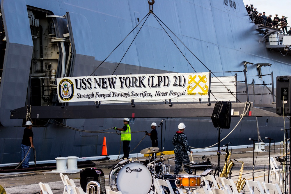 USS NEW YORK home port change