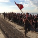 CLR-17 Marines pound sand in formation beach run