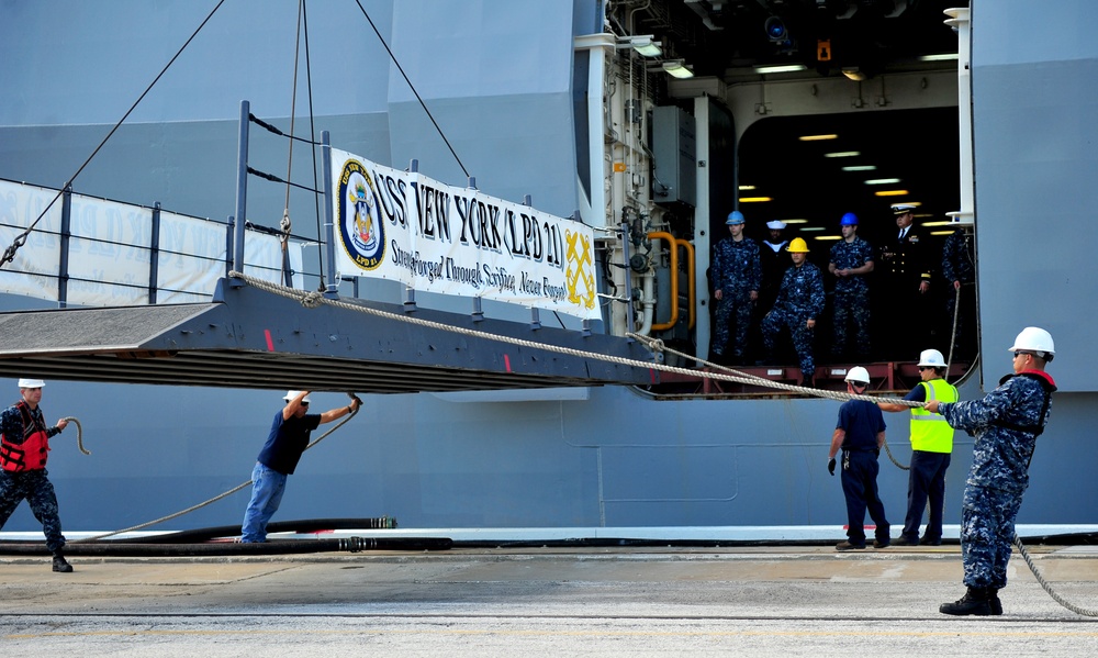 USS New York operations