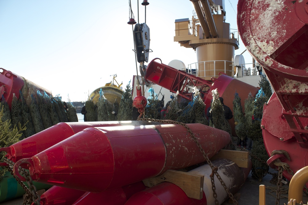 Deck the decks of Coast Guard Cutter Mackinaw