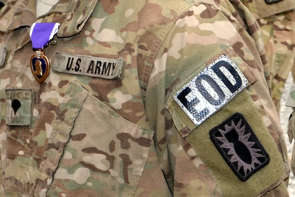 EOD soldiers receive Purple Hearts