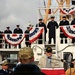 Coast Guard veteran James Kitchen addresses the crowd during a Pearl Harbor memorial ceremony