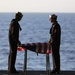 Burial at sea ceremony aboard the Bataan