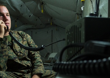 Communication Marines keep units connected at Forager Fury II