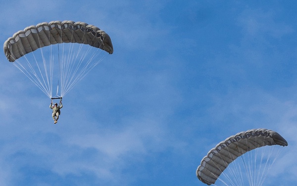 Paratroopers jump in the new RA-1 rig