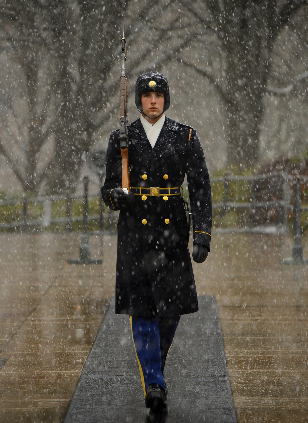 First DC snowfall doesn't hinder Tomb Sentinels