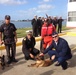 Rear Adm. Karl Schultz visits a Mexican Navy K-9 unit